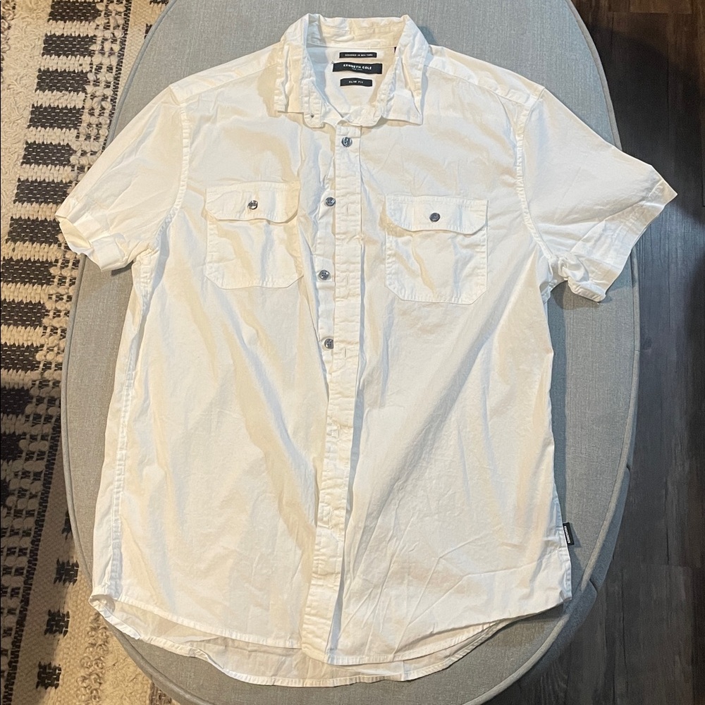Kenneth Cole Ivory Slim Fit Shirt